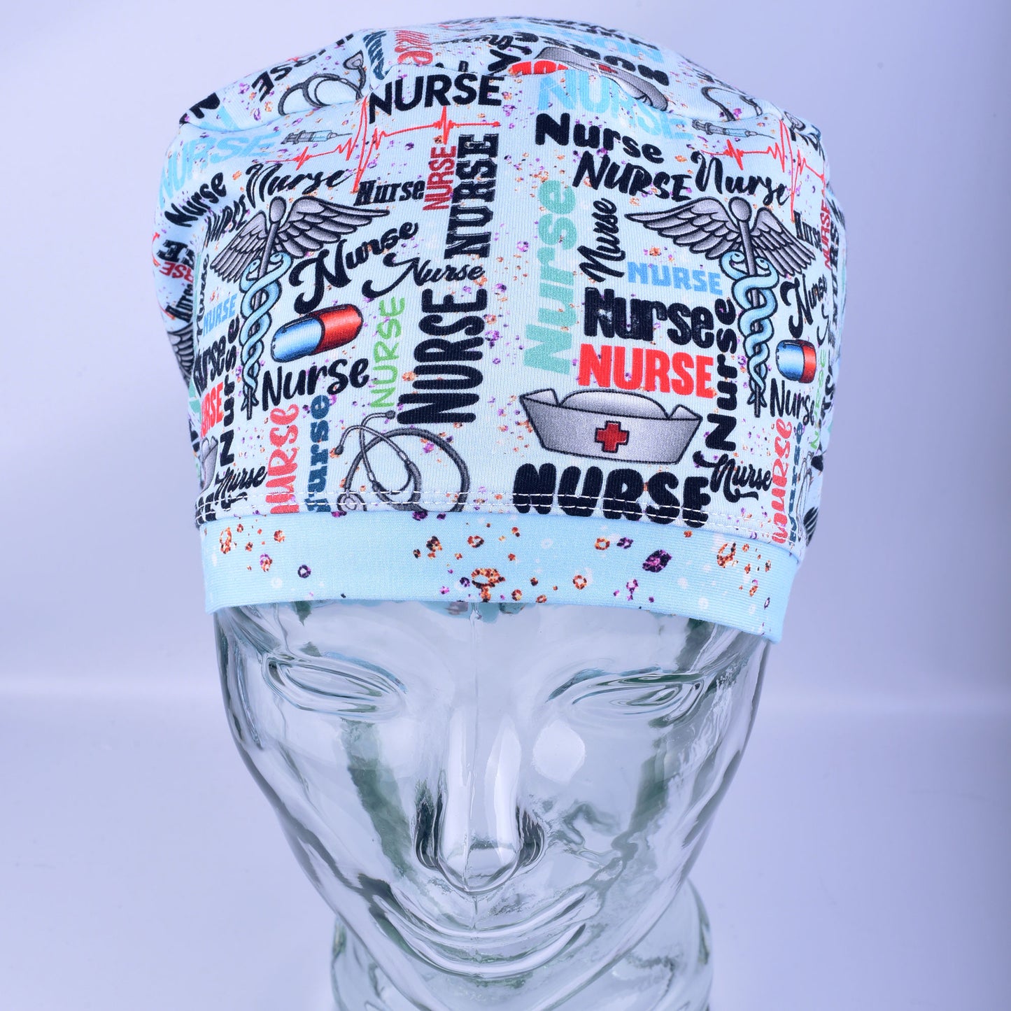 Blue Nurse Scrub Cap