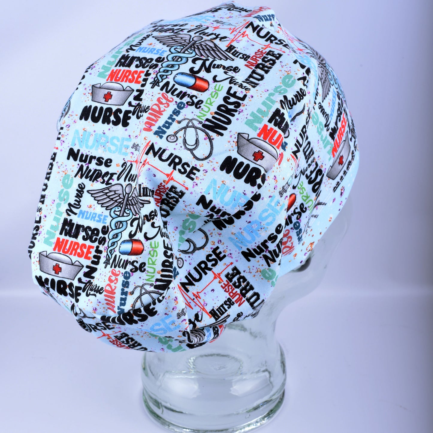 Blue Nurse Scrub Cap