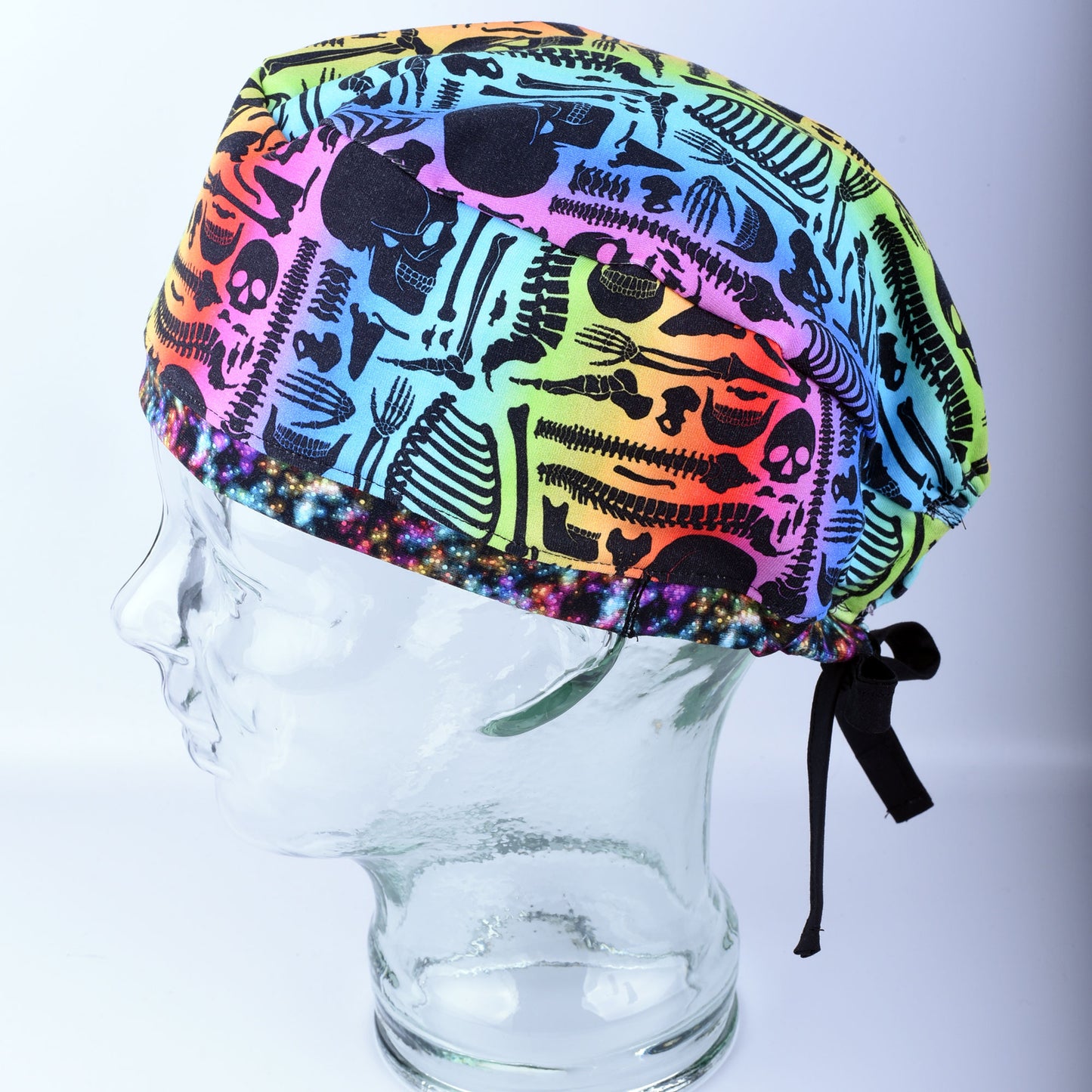 Bones Tie Back Scrub Cap