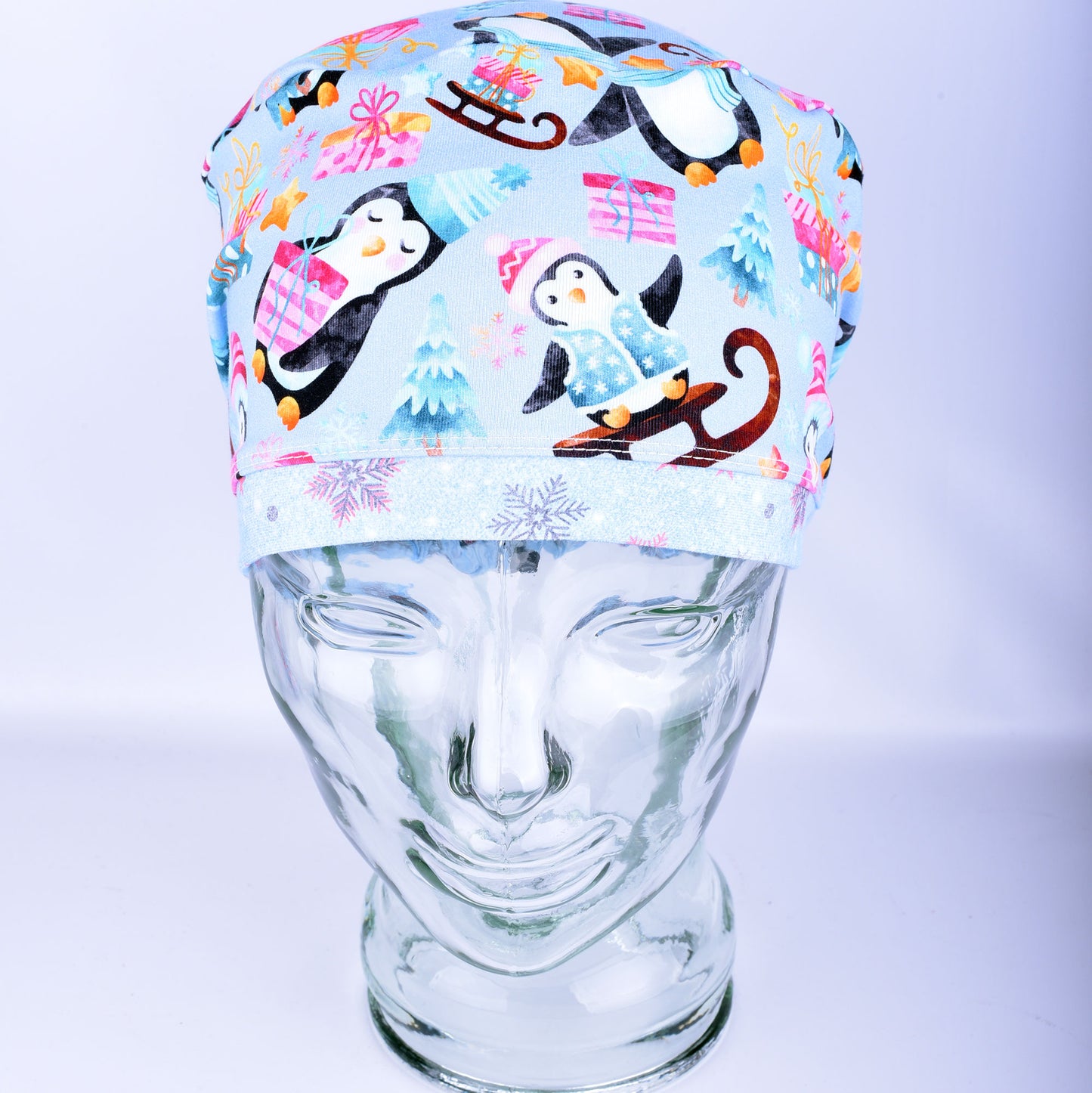 Christmas Penguins Scrub Cap