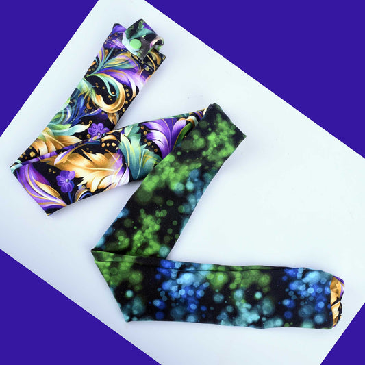 Madi Gras Feather Wide Stethoscope Cover