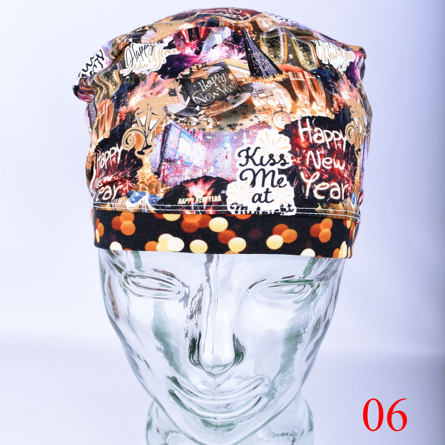 New Year Party Scrub Cap