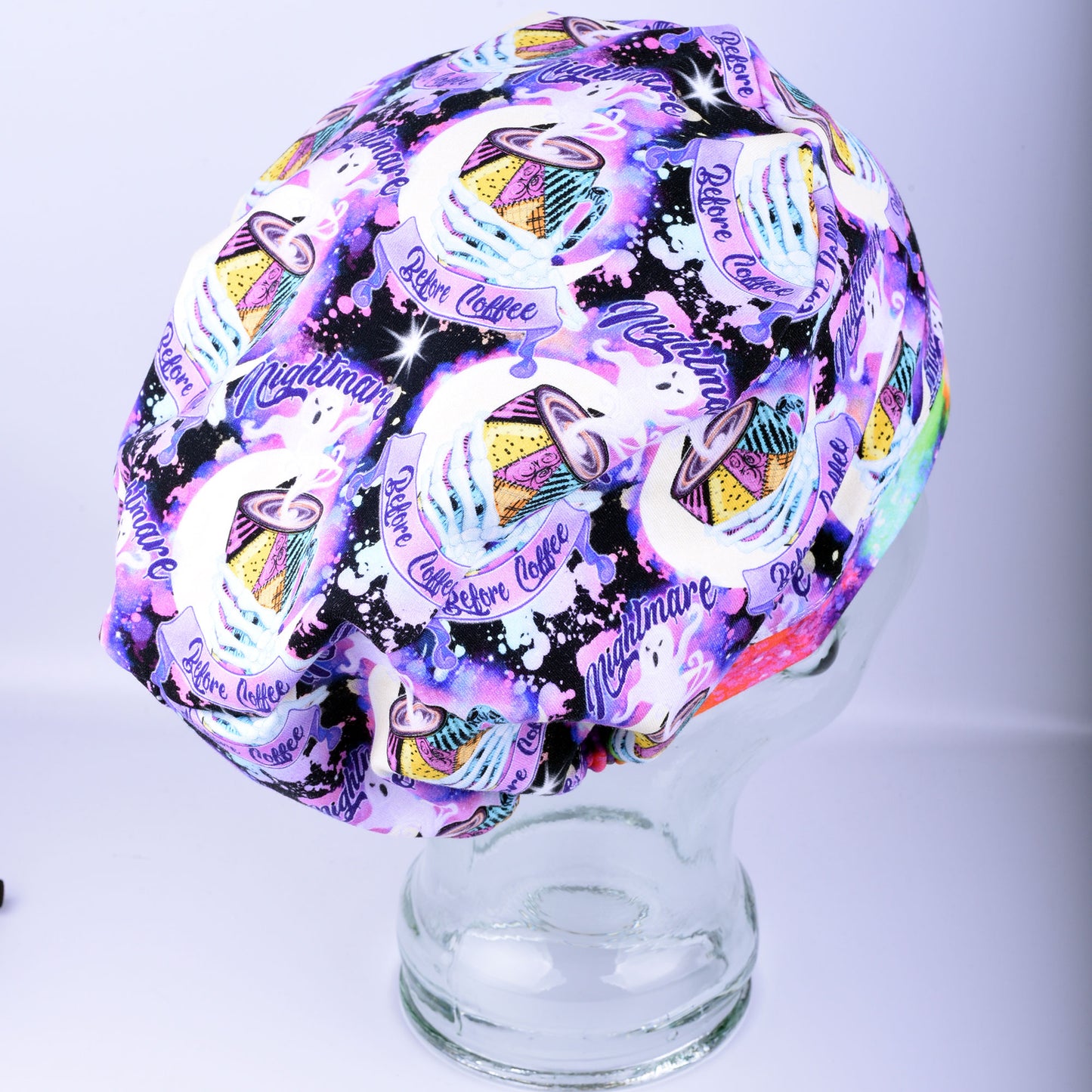 Nightmare Before Coffee Scrub Cap