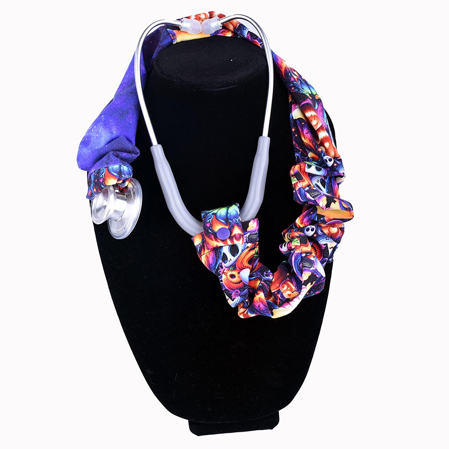 Pumpkins Skeletons Wide Stethoscope Cover