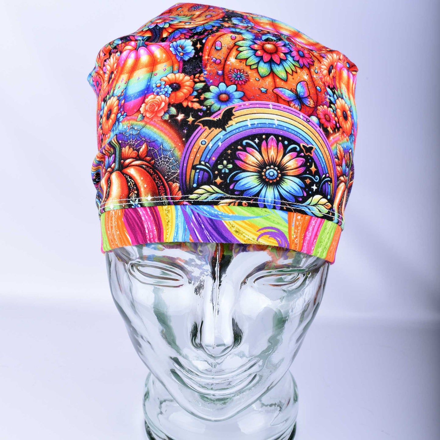 Pumpkins and Rainbows Scrub Cap