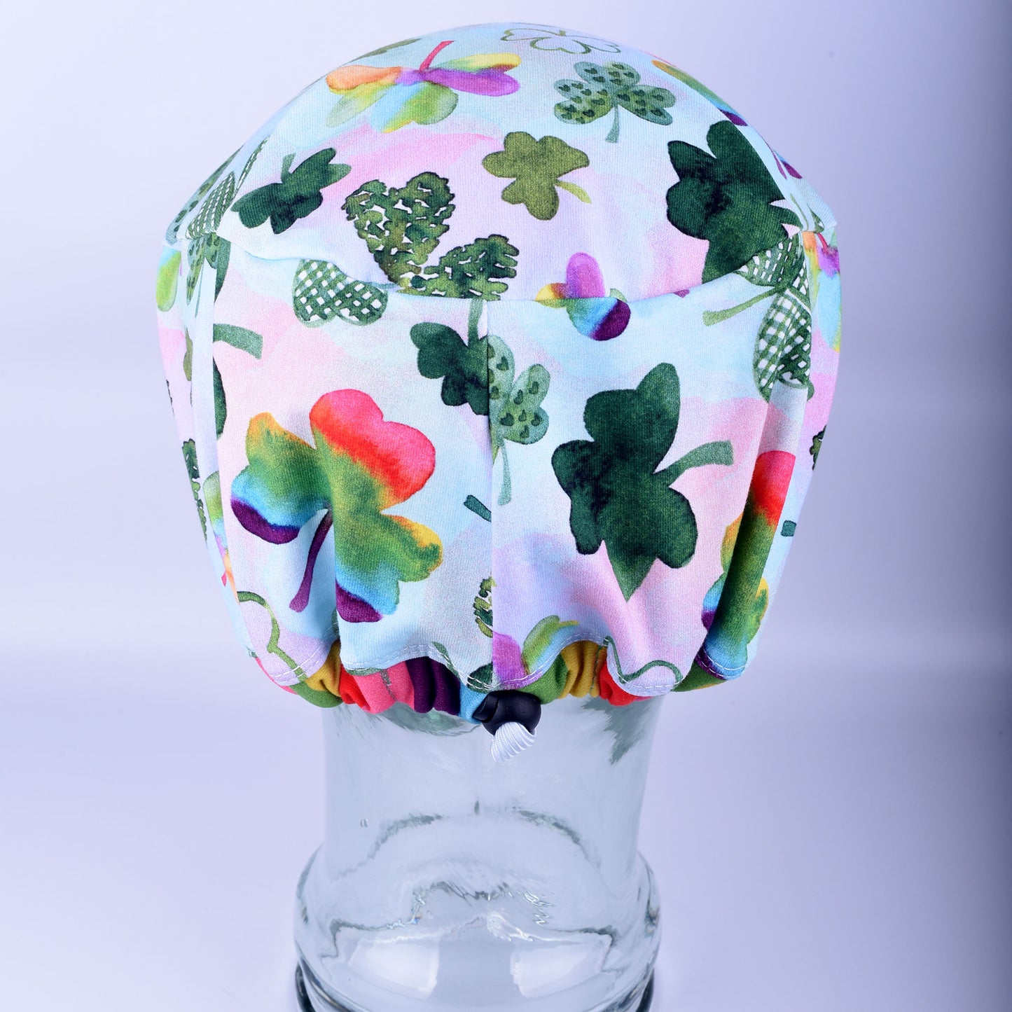 Watercolor Clovers Scrub Cap