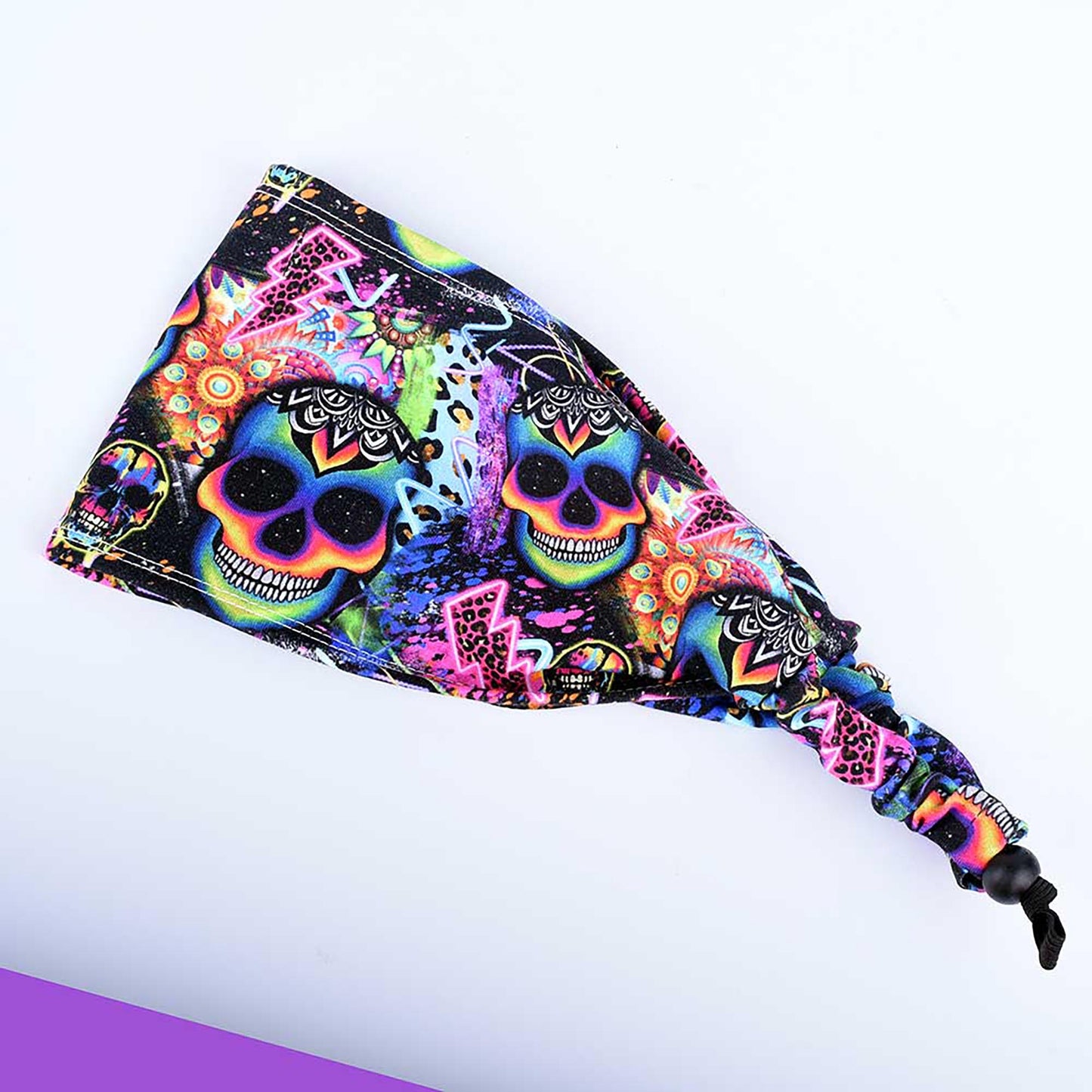 Rainbow Skulls Wide Headband