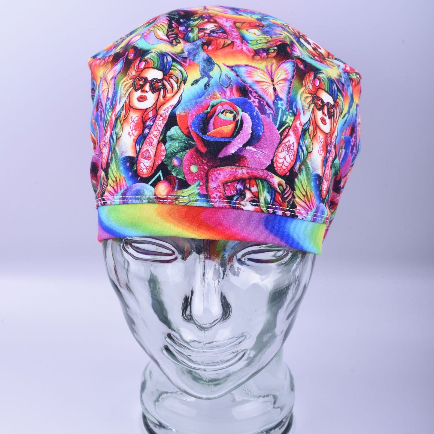 Rainbow Woman Scrub Cap