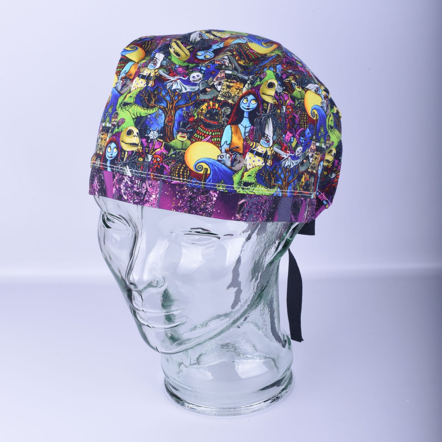 Skeleton Friends Tie Back Scrub Cap