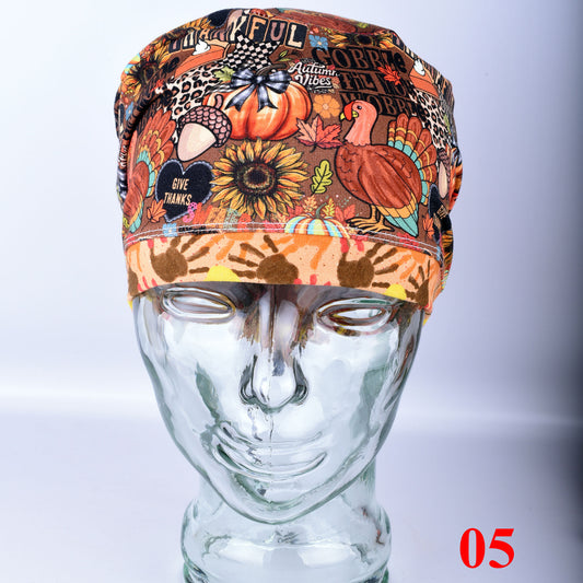 Thanksgiving Scrub Cap