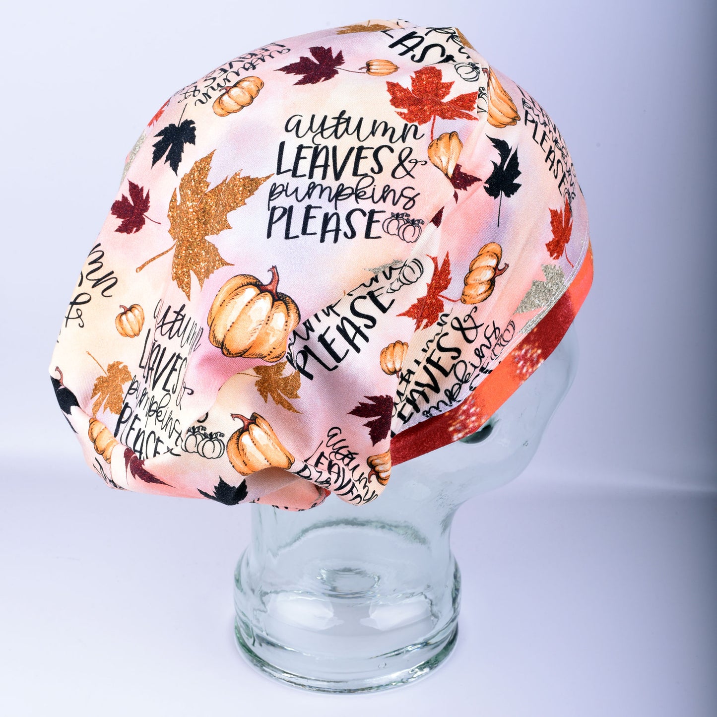 Autumn Leaves Scrub Cap