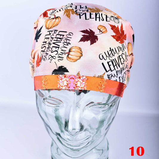 Autumn Leaves Scrub Cap