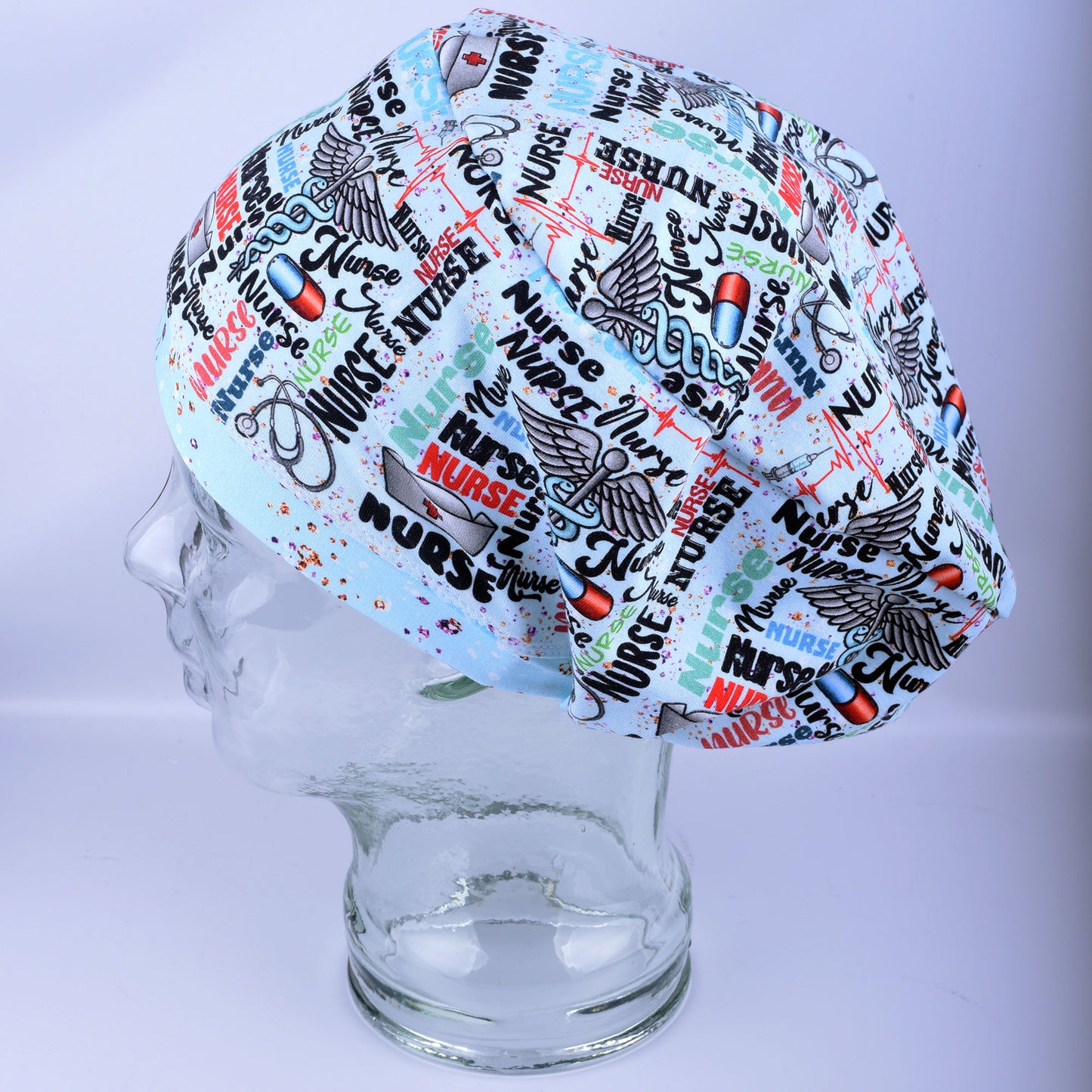 Blue Nurse Scrub Cap