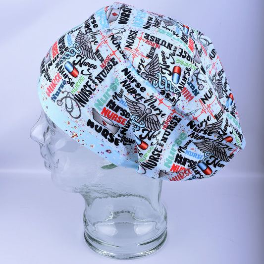 Blue Nurse Scrub Cap