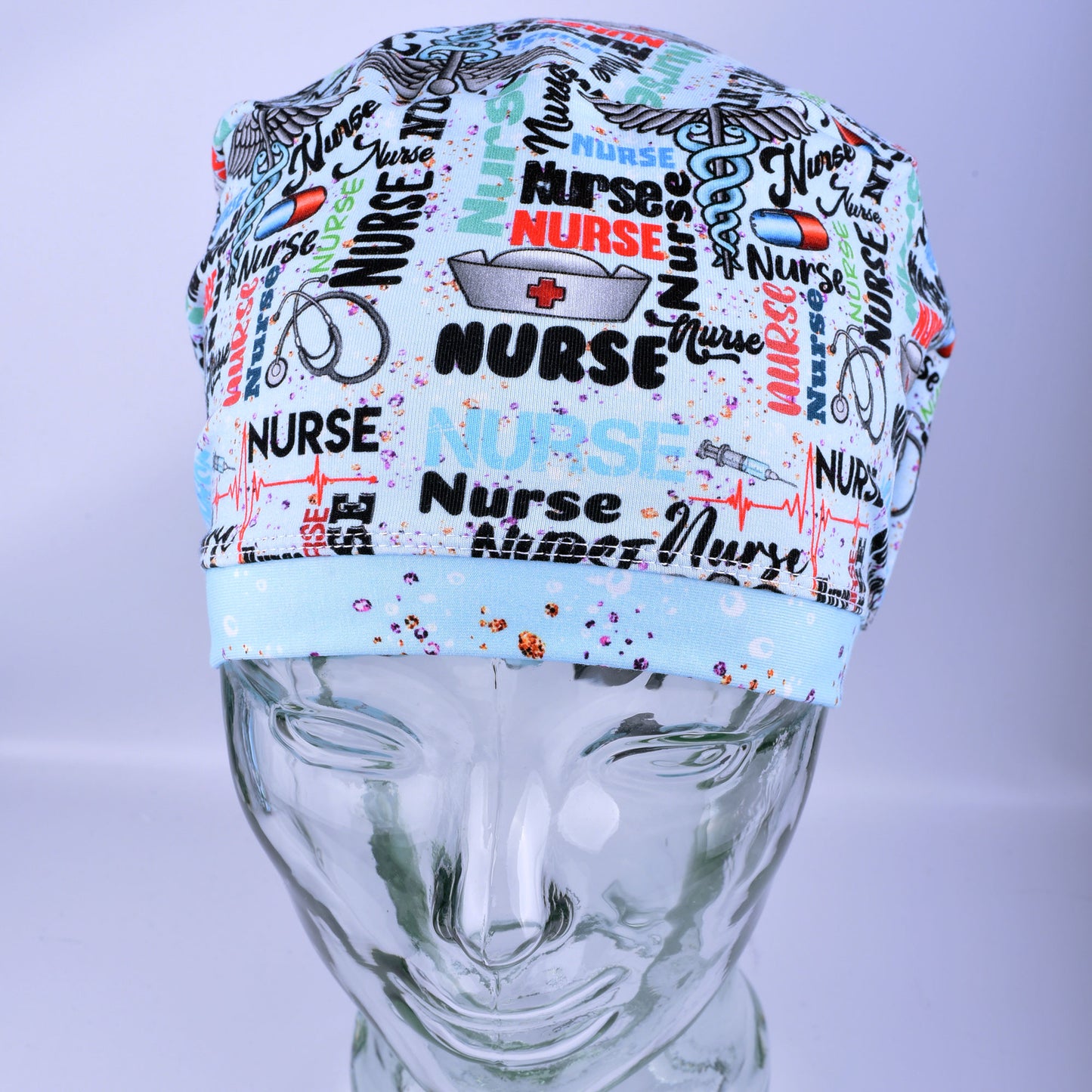 Blue Nurse Scrub Cap