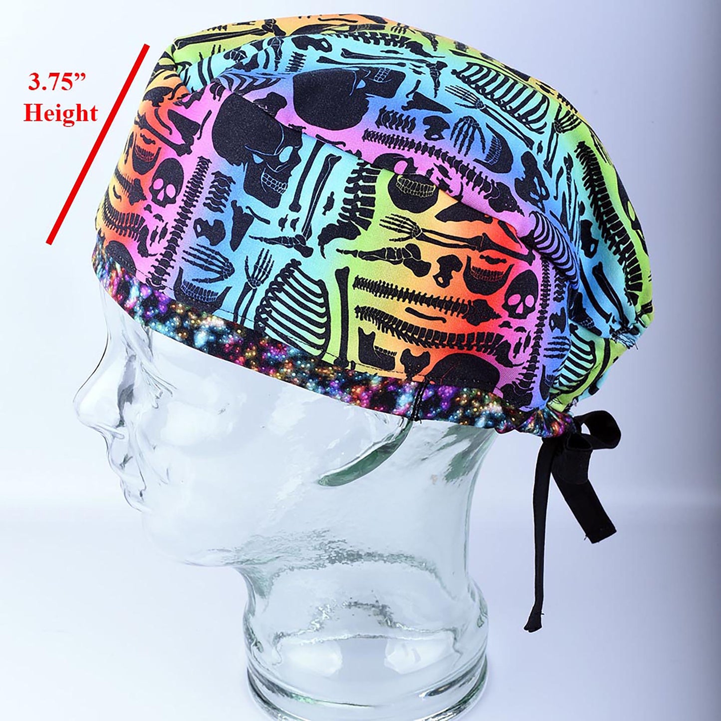 Bones Tie Back Scrub Cap