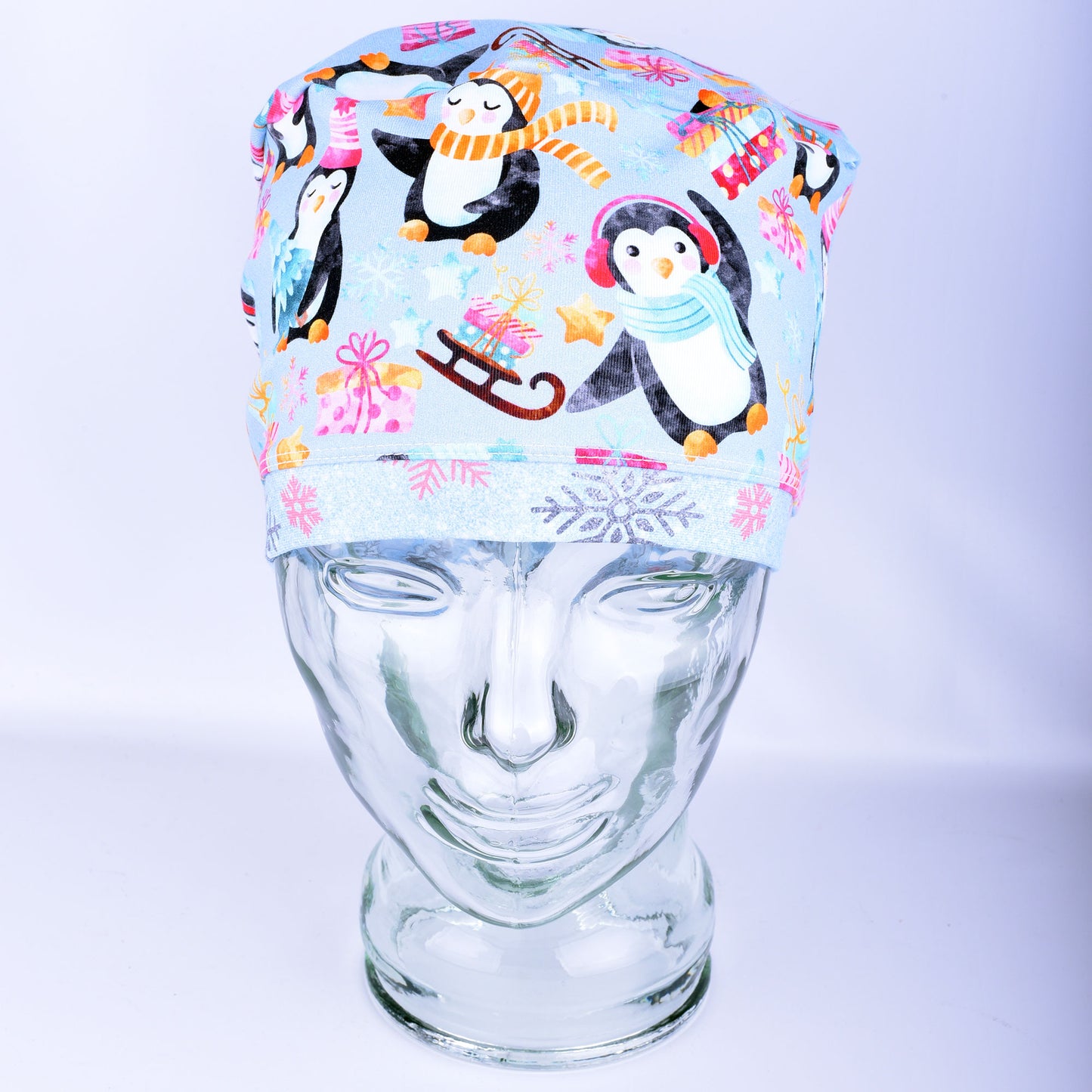 Christmas Penguins Scrub Cap