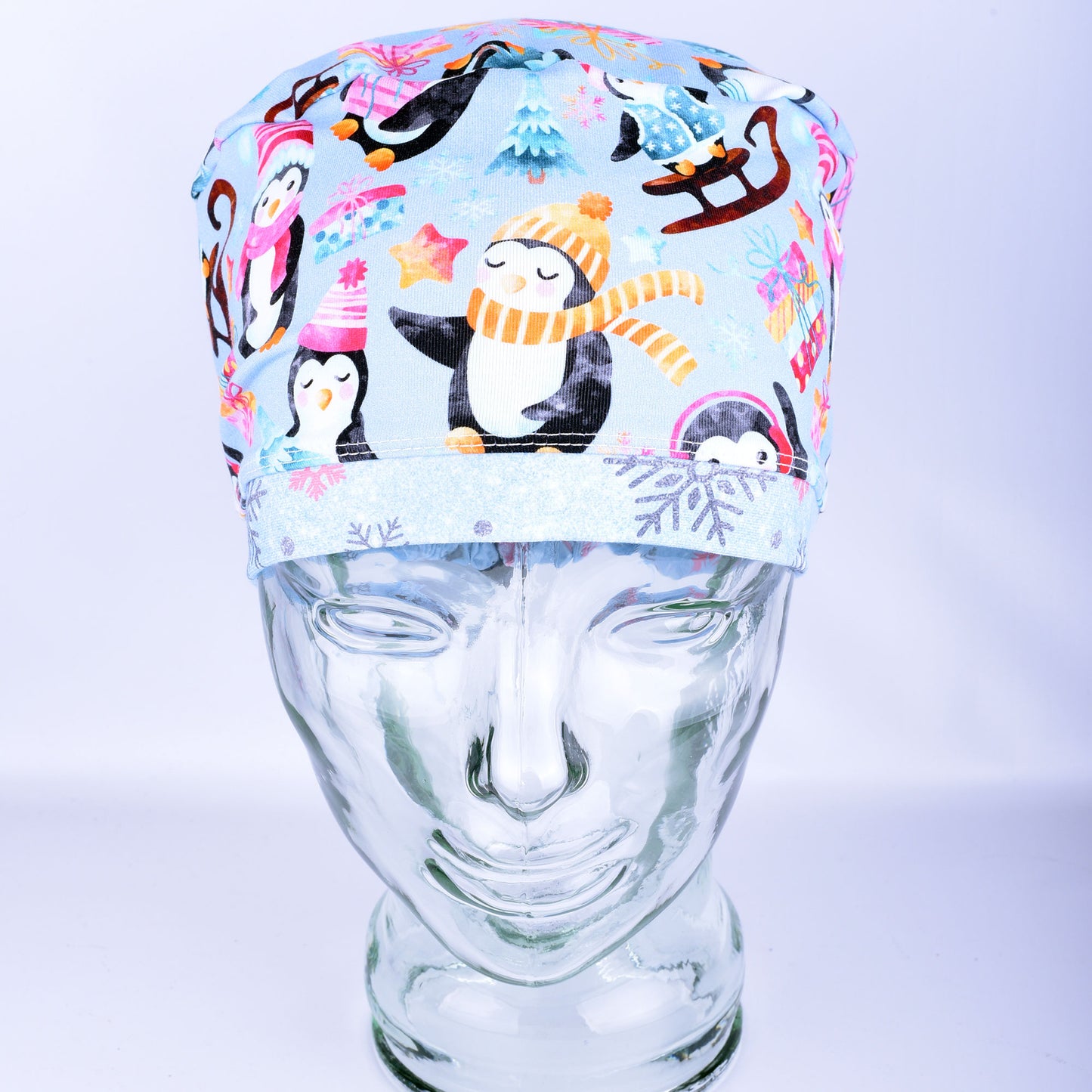 Christmas Penguins Scrub Cap