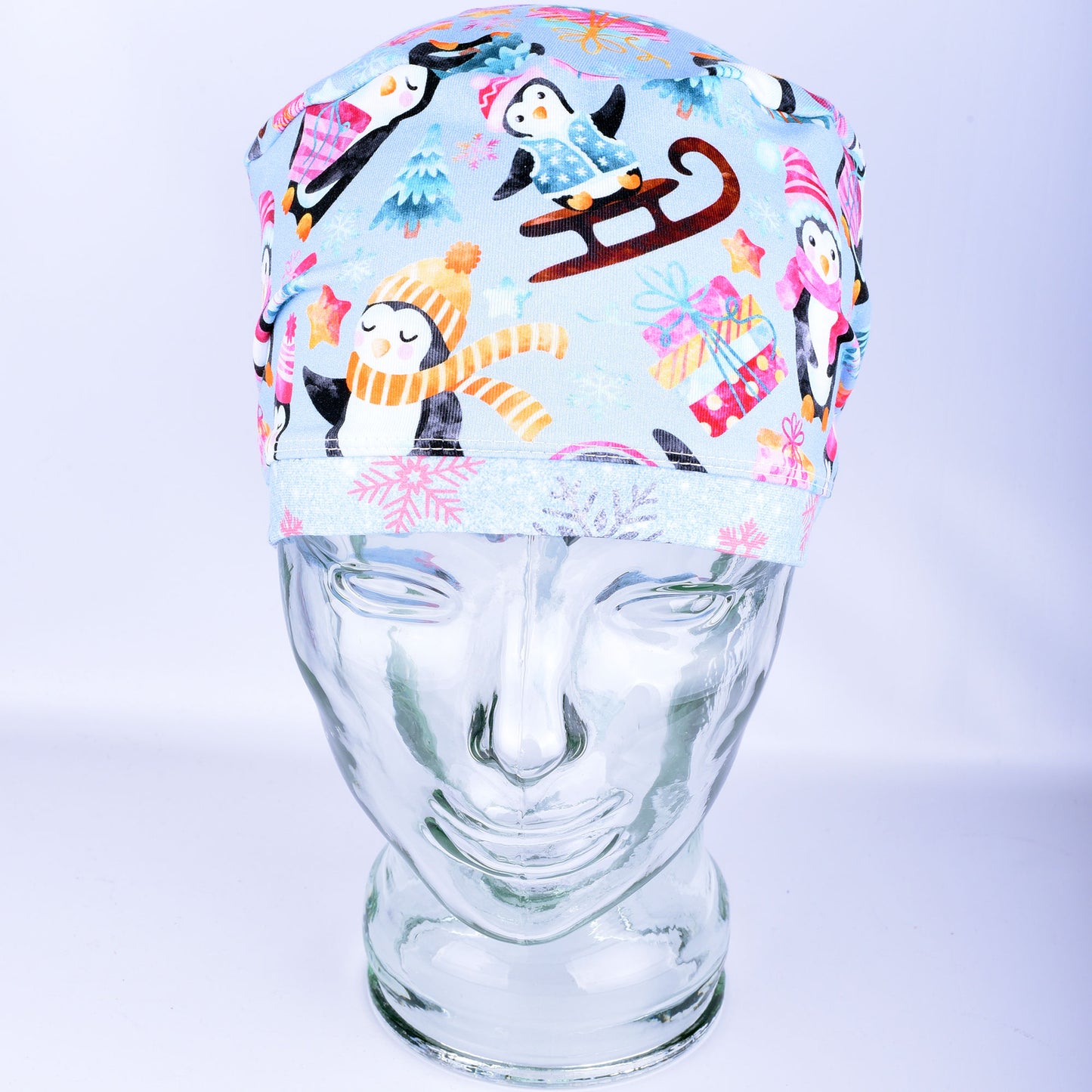 Christmas Penguins Scrub Cap