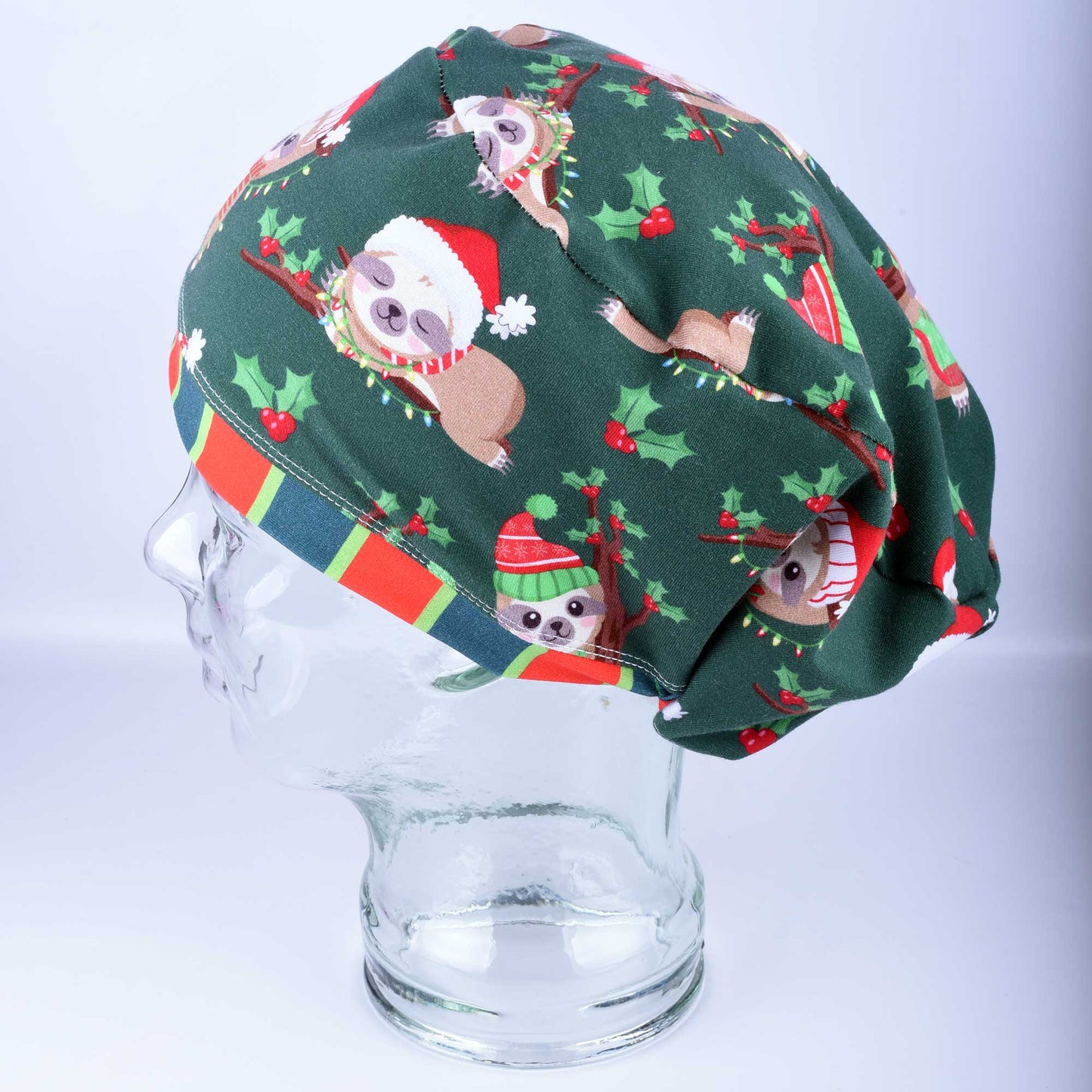 Christmas Sloth Scrub Cap
