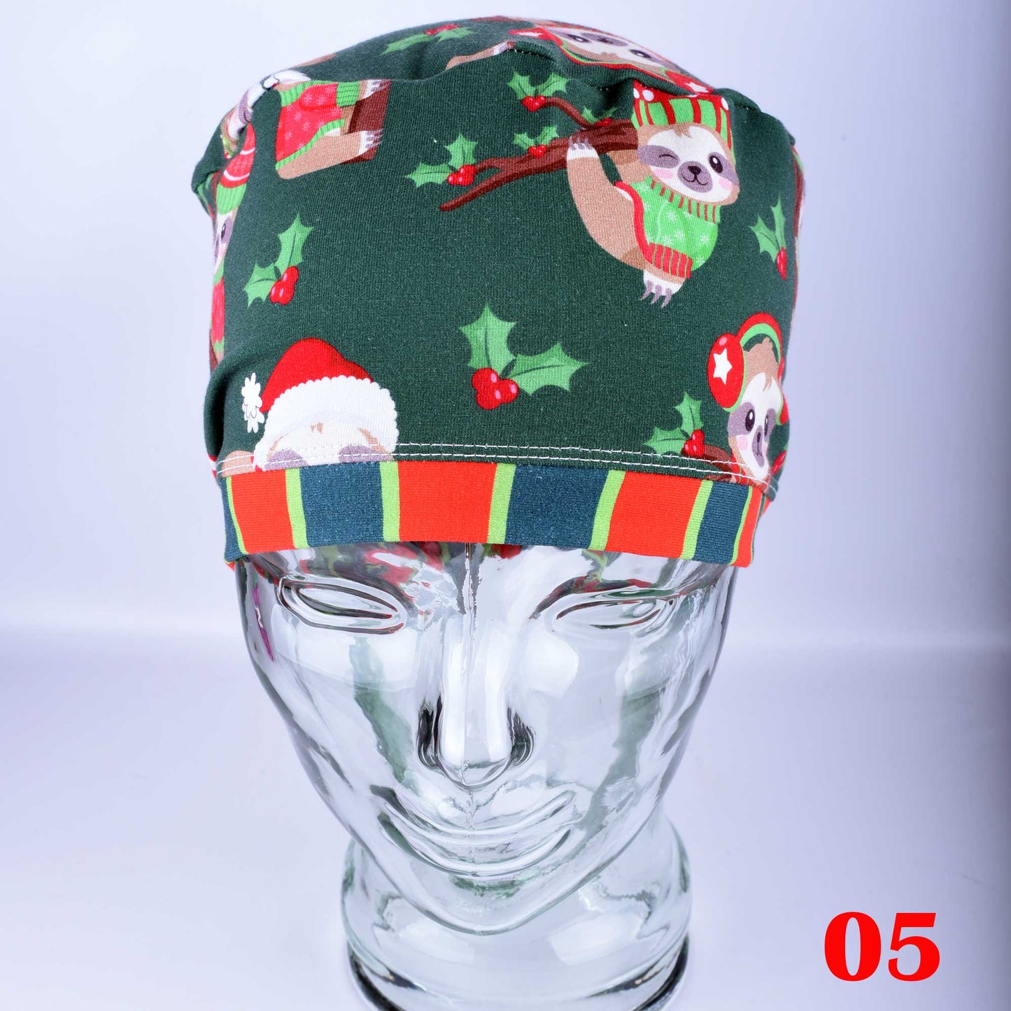 Christmas Sloth Scrub Cap