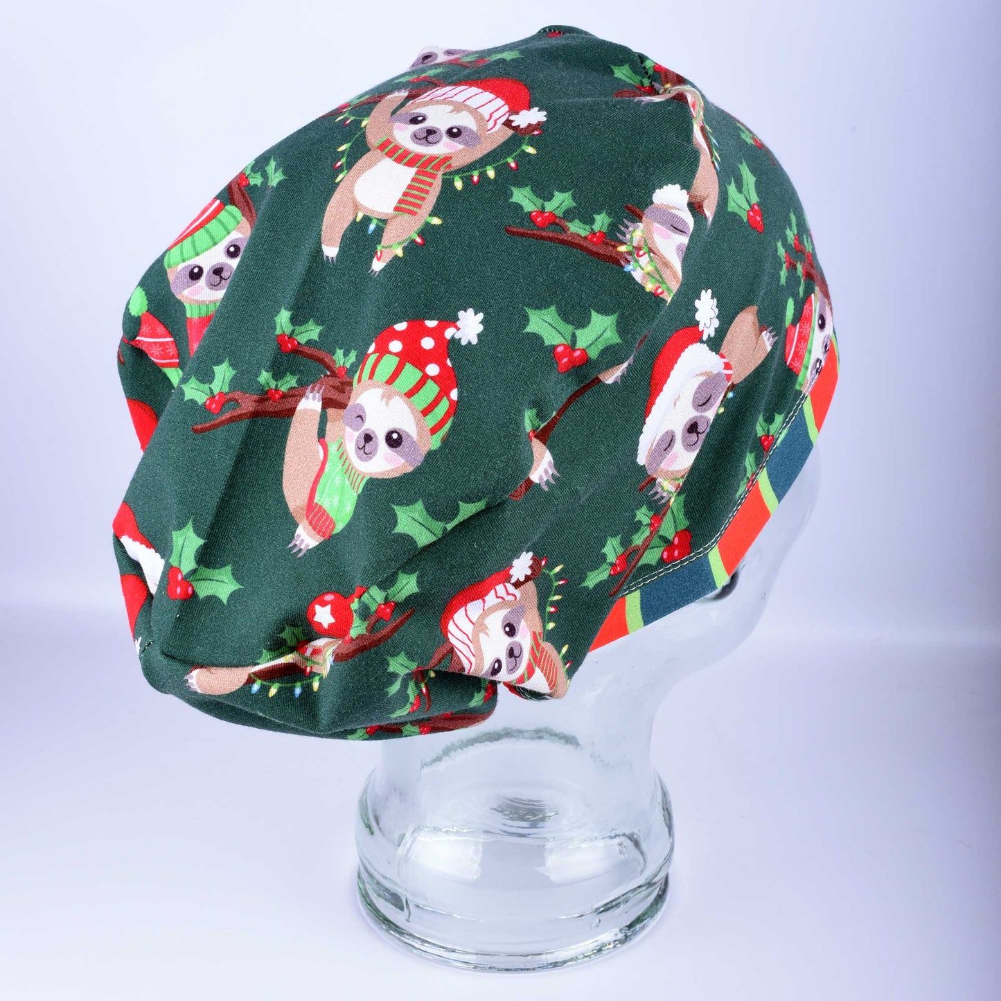 Christmas Sloth Scrub Cap