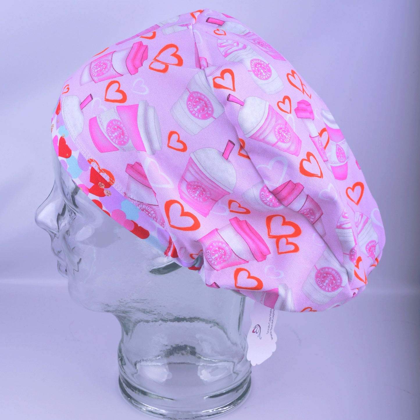 Pink Coffee Lover Scrub Cap