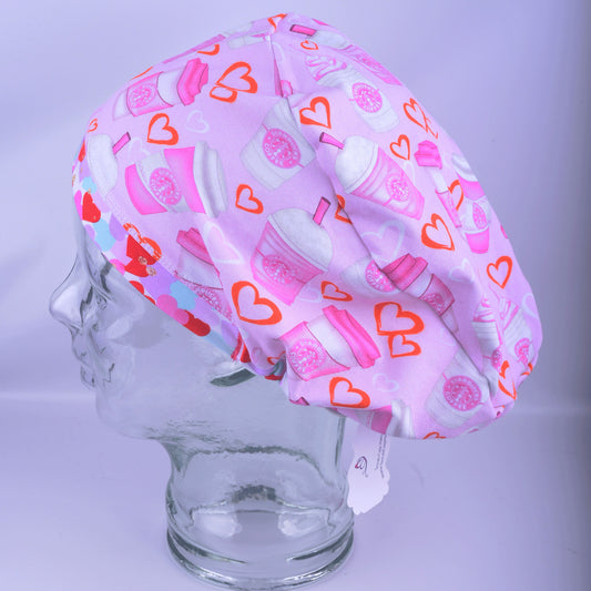 Pink Coffee Lover Scrub Cap