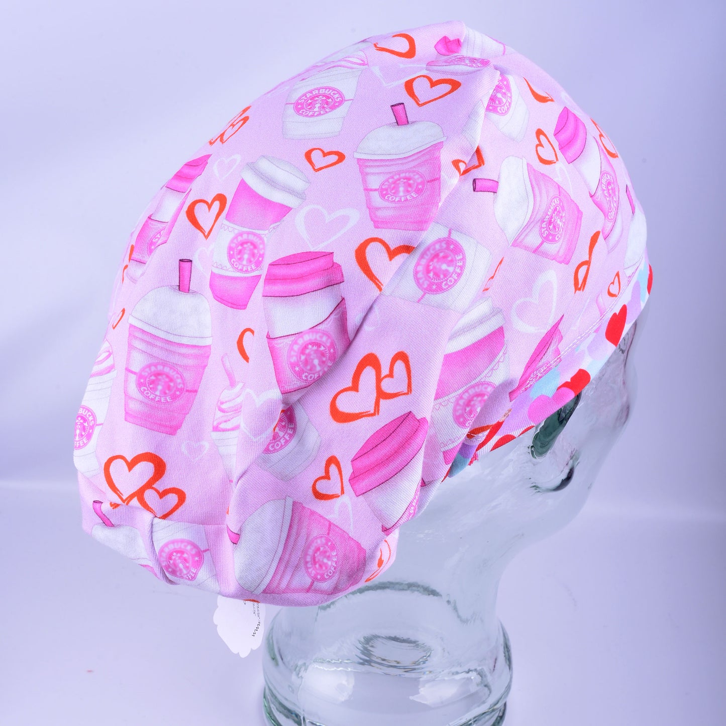 Pink Coffee Lover Scrub Cap