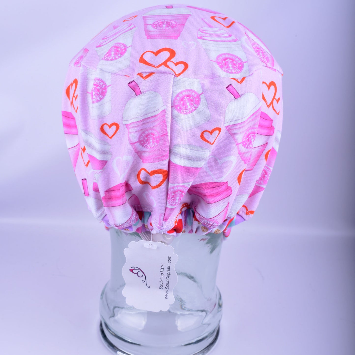 Pink Coffee Lover Scrub Cap