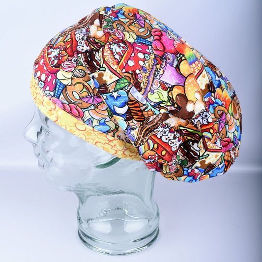 Colorful Snacks Scrub Cap