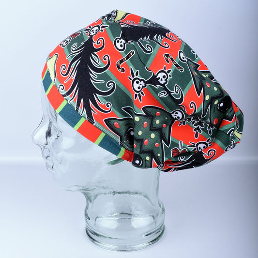 Creepy Christmas Scrub Cap