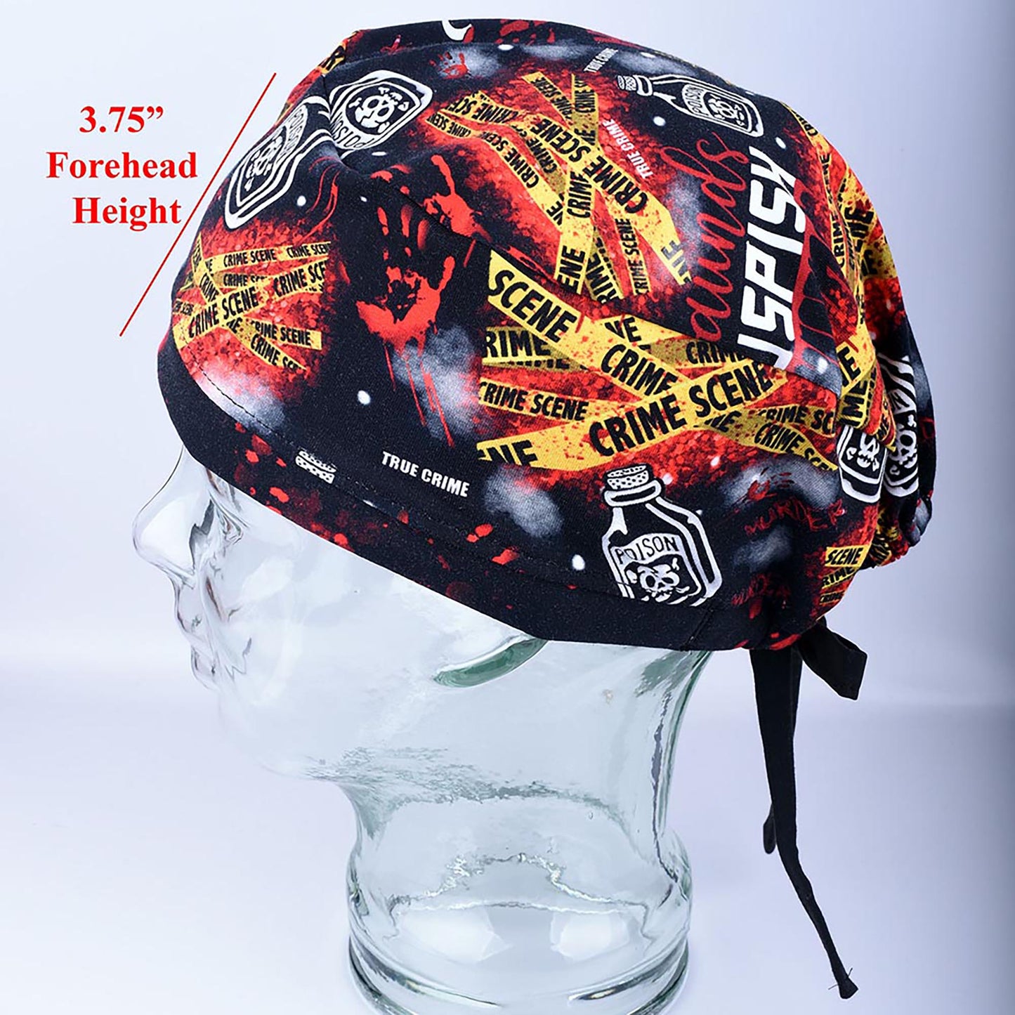 Crime Scene Tie Back Scrub Cap