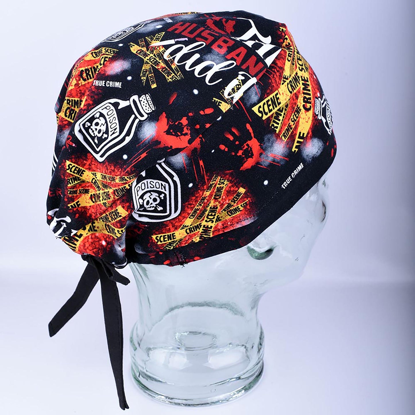 Crime Scene Tie Back Scrub Cap