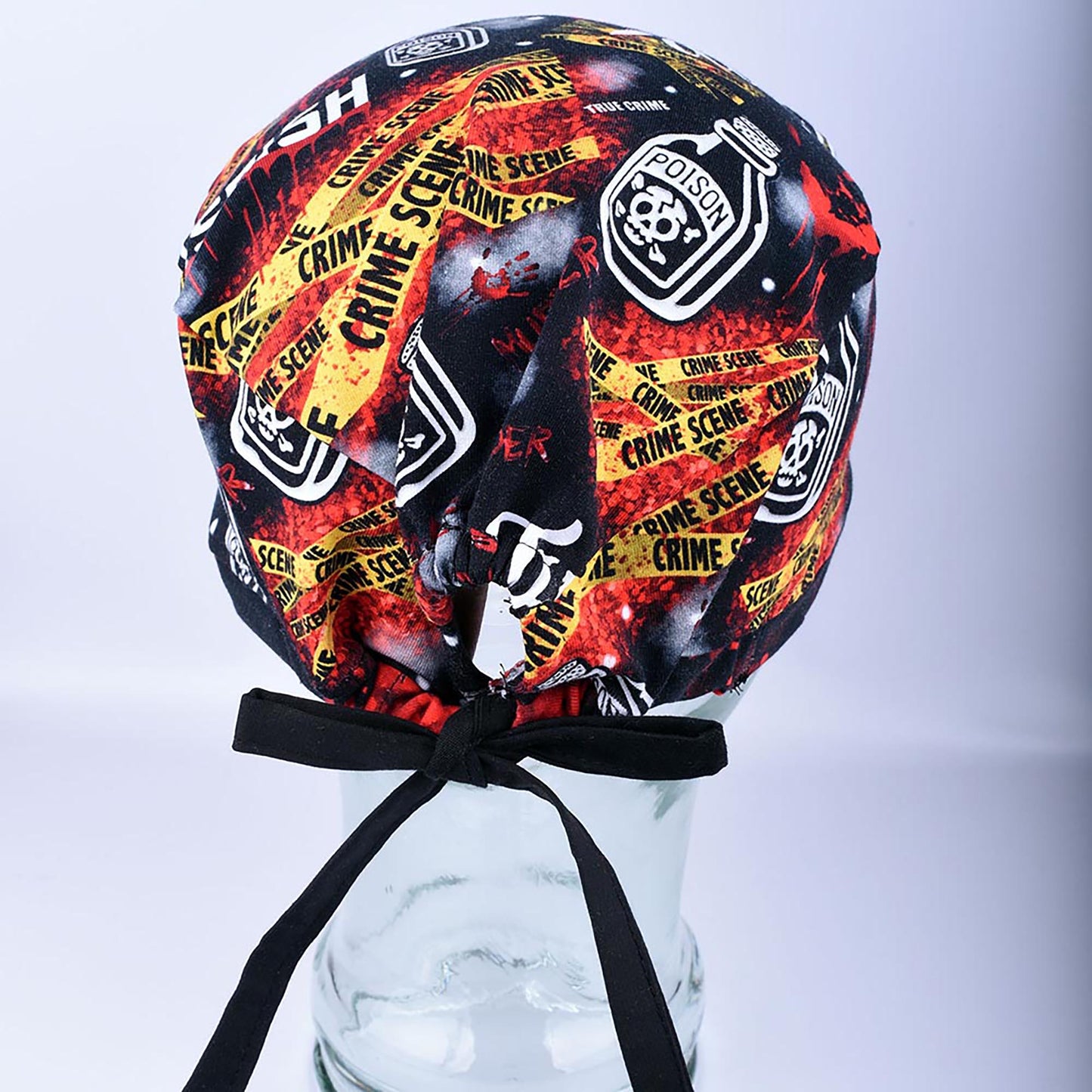 Crime Scene Tie Back Scrub Cap