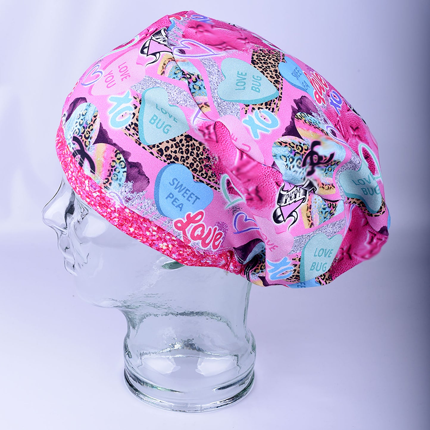 Designer Valentine Scrub Cap