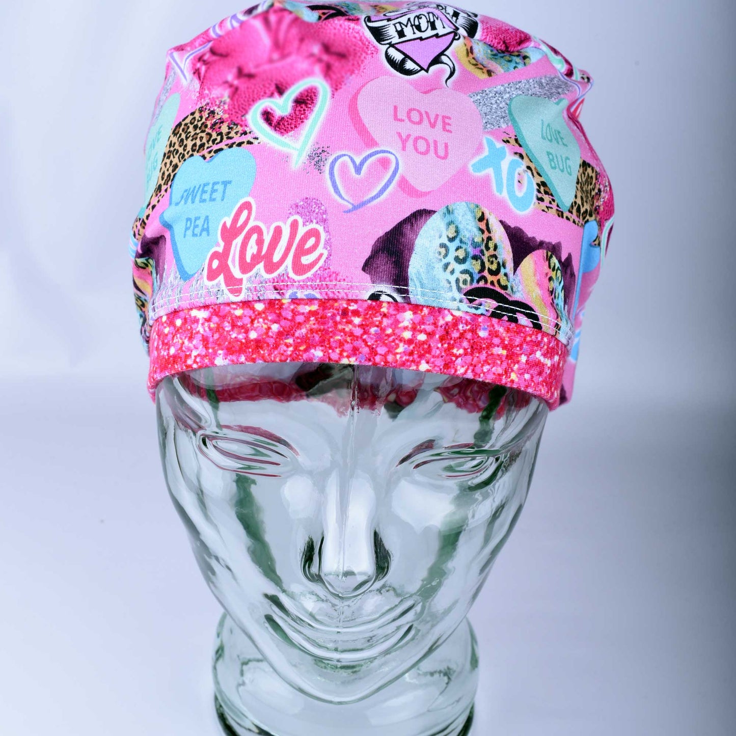 Designer Valentine Scrub Cap