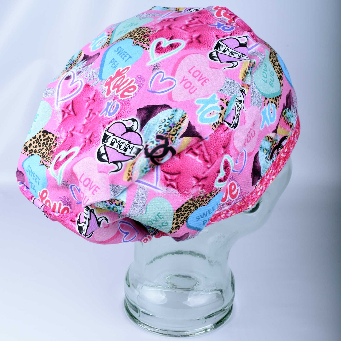 Designer Valentine Scrub Cap