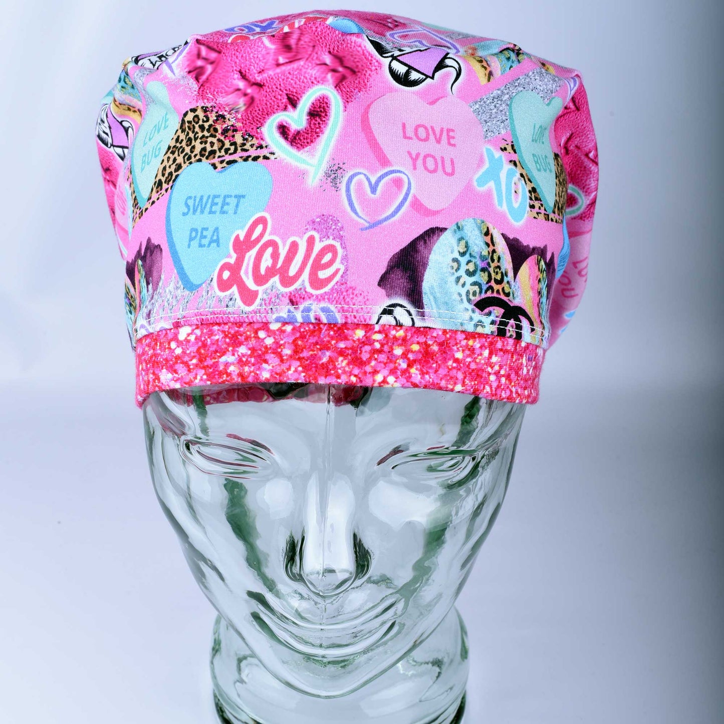 Designer Valentine Scrub Cap