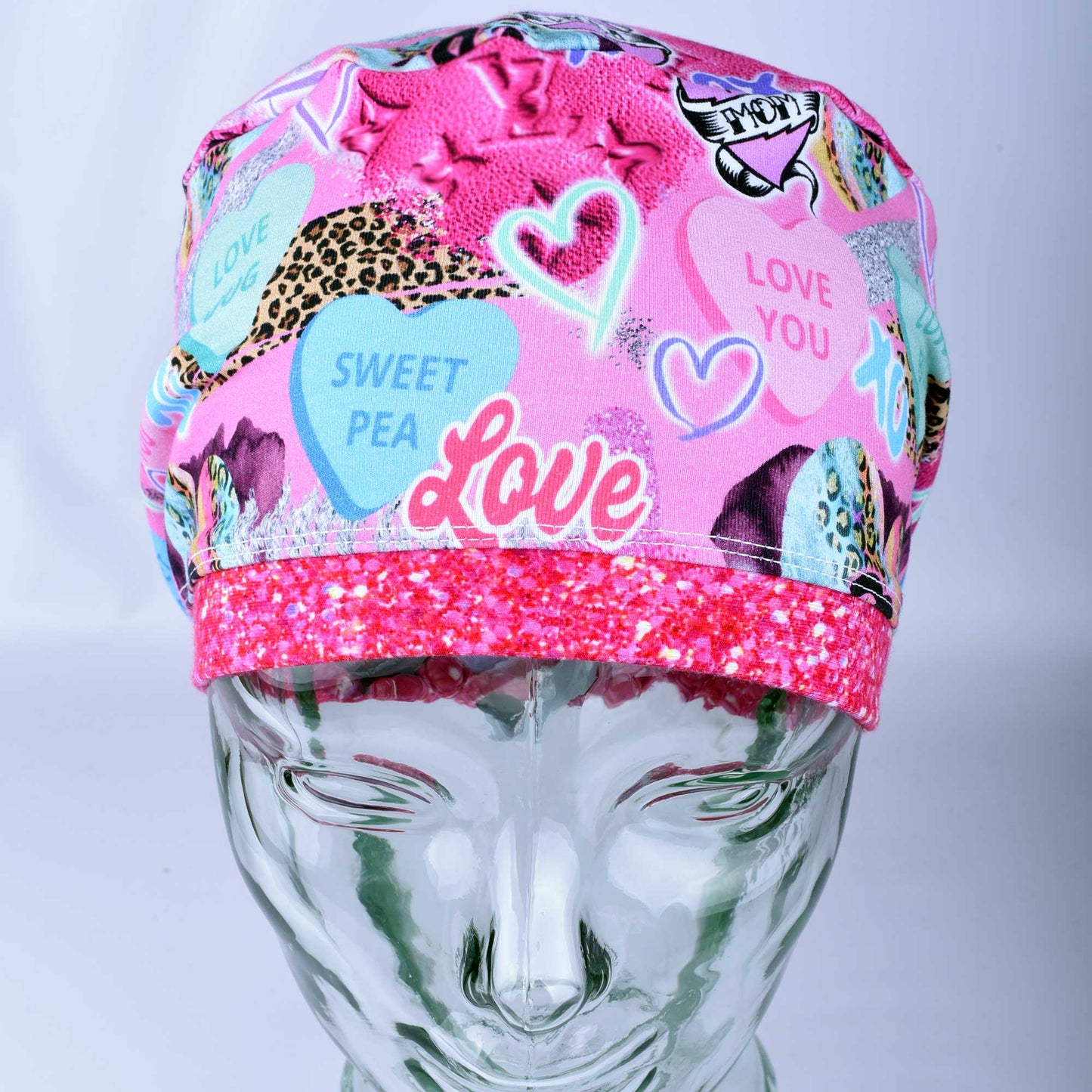 Designer Valentine Scrub Cap