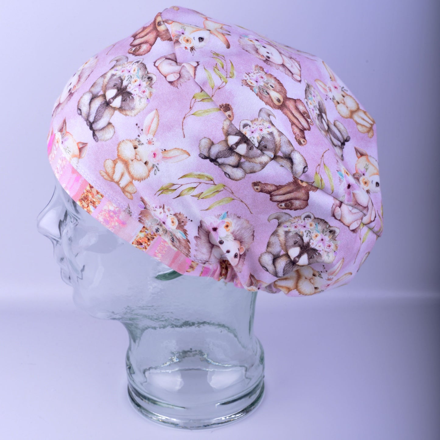 Fall Animals Scrub Cap