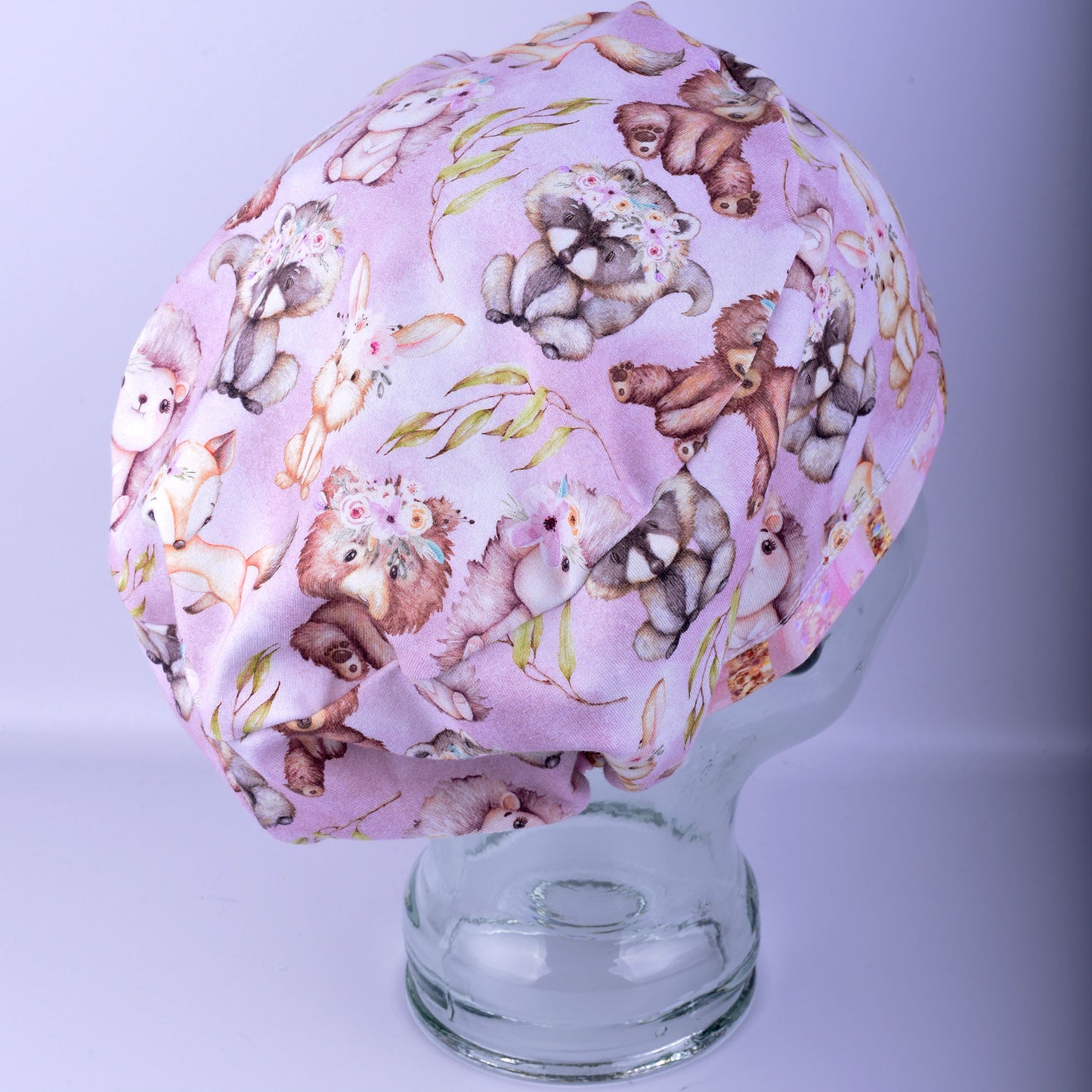 Fall Animals Scrub Cap