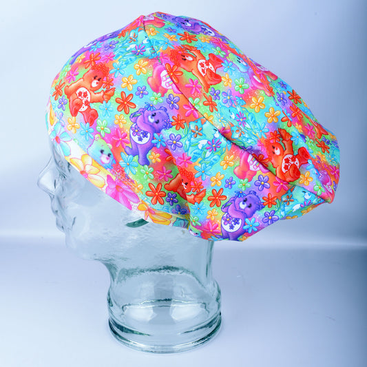 Flowers and Bears Scrub Cap