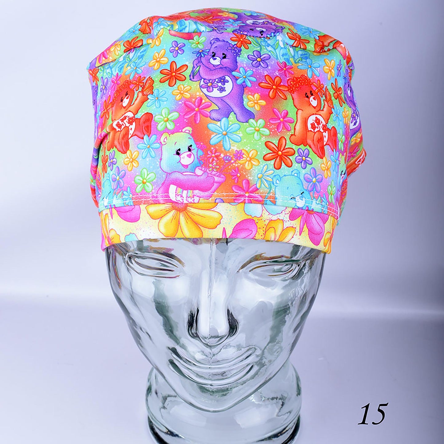 Flowers and Bears Scrub Cap