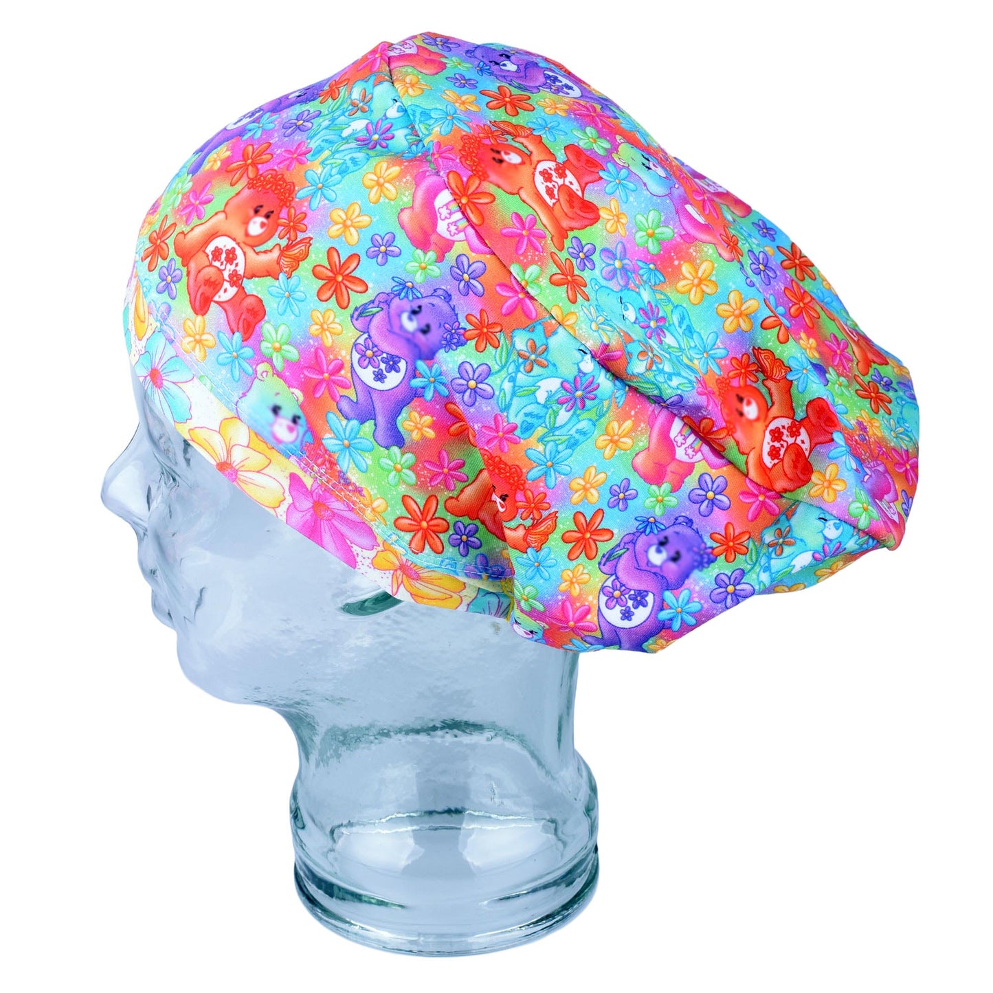 Flowers and Bears Scrub Cap