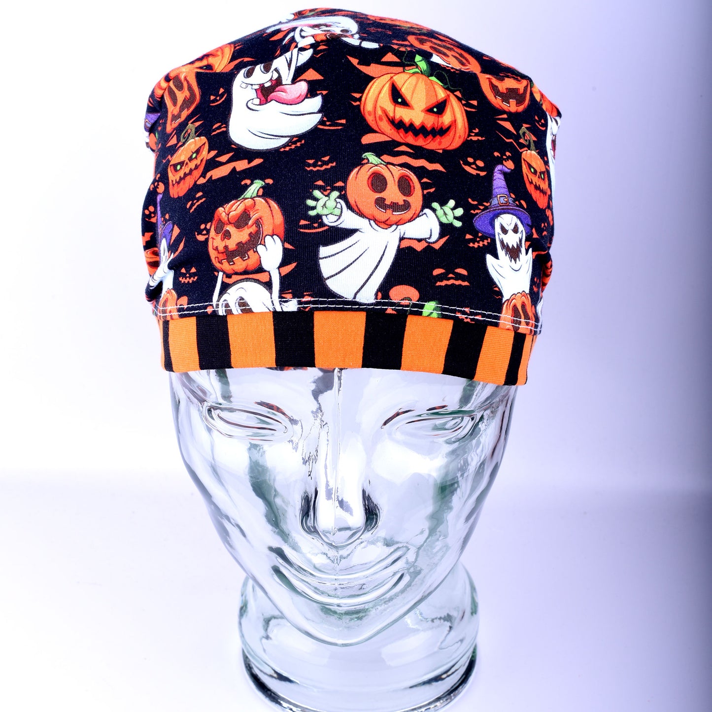 Pumpkins and Ghosts Scrub Cap