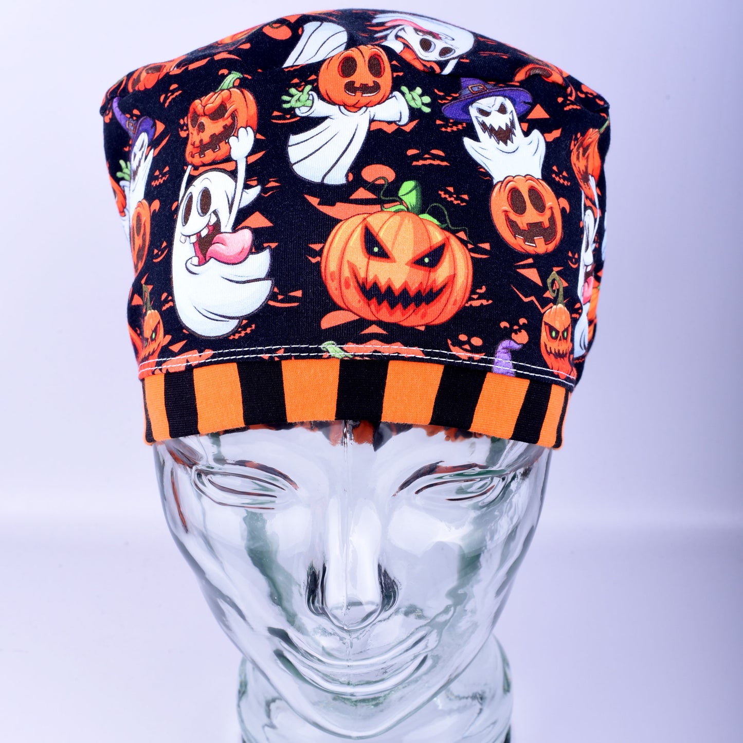 Pumpkins and Ghosts Scrub Cap