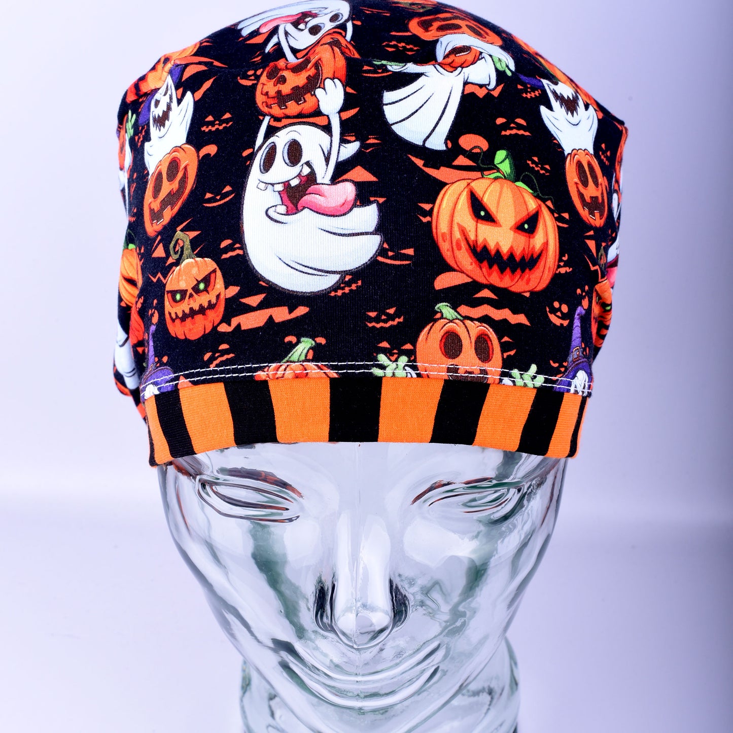 Pumpkins and Ghosts Scrub Cap