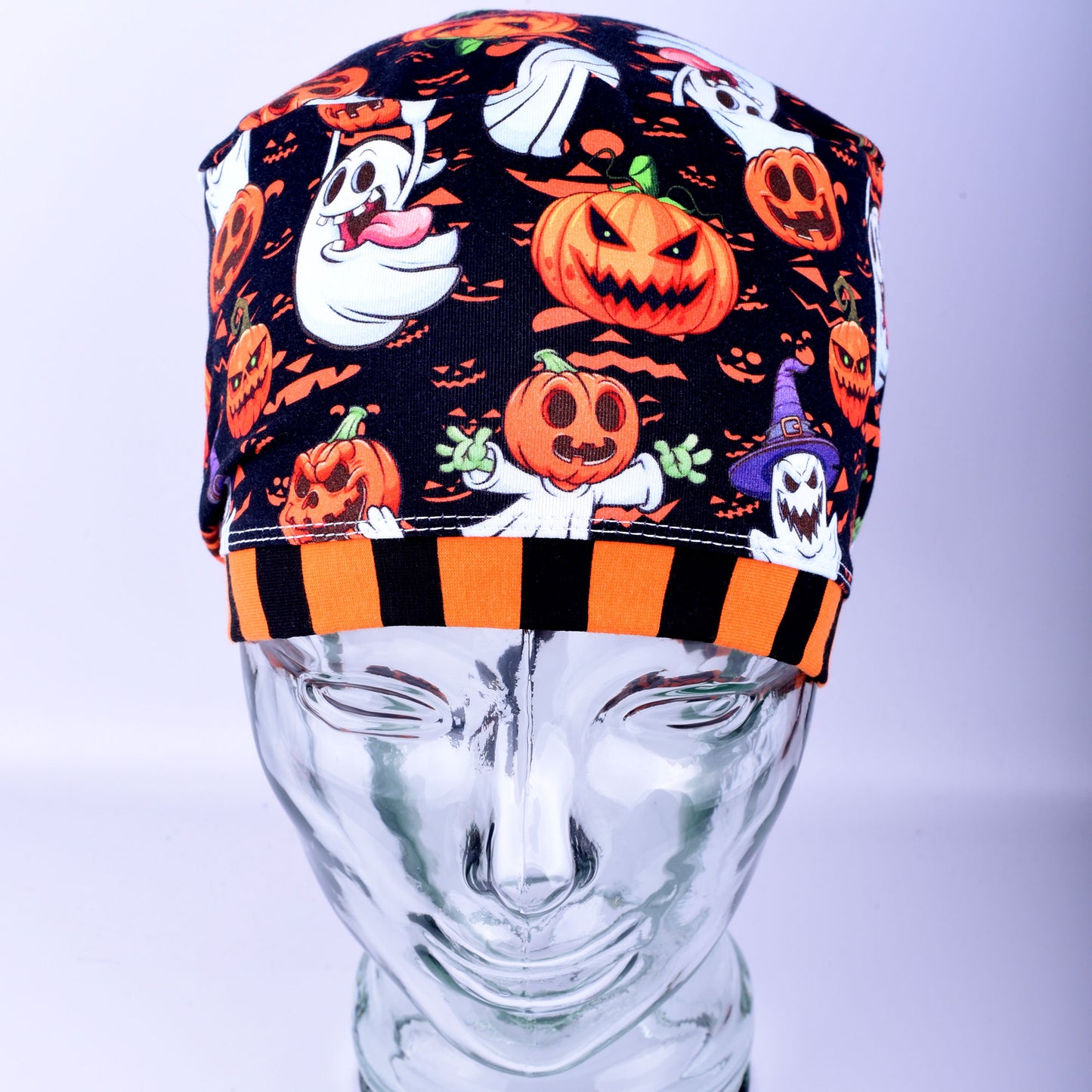 Pumpkins and Ghosts Scrub Cap