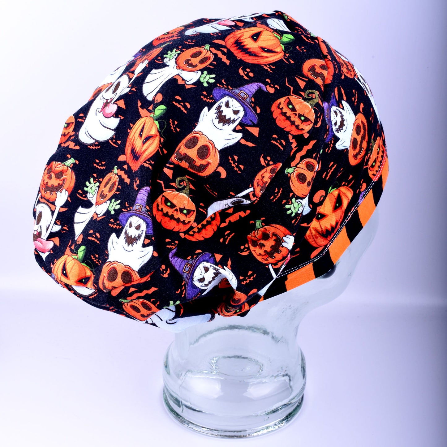 Pumpkins and Ghosts Scrub Cap